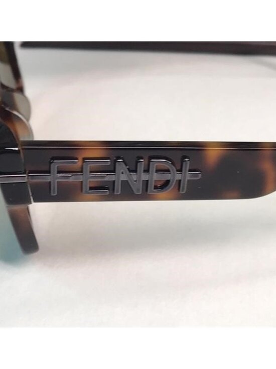 New Auth FENDI Graphics Light Tortoise Rectangle Sunglasses FE40091U_53E main image 6